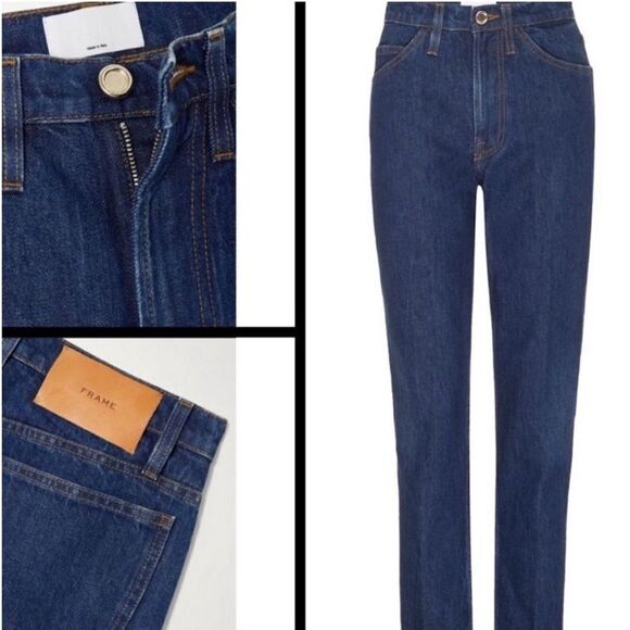 NWT Frame Le Italien True Straight Jeans Vintage Blue Size 31 - Picture 7 of 13